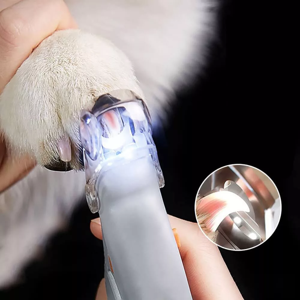Cleste pentru tăiat unghii câini cu lumină LED