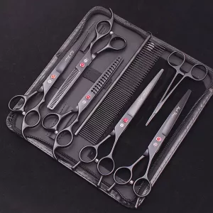 kit de îngrijire pentru câini, foarfece pentru câini, foarfece de îngrijire, foarfece de tuns câini, foarfece profesionale pentru îngrijirea câinilor