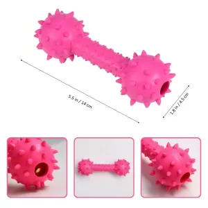 jucărie de mestecat pentru câini, jucărie de cauciuc pentru câini, jucărie scârțâitoare pentru câini, jucărie în formă de ganteră pentru câini