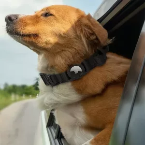 Zgardă pentru câini AirTag, zgardă tactică pentru câini, zgardă impermeabilă pentru câini, zgardă pentru câini cu mâner, zgardă pentru câini cu suport AirTag, zgardă militară pentru câini