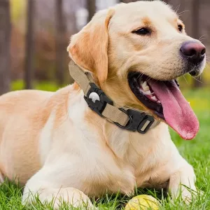 Zgardă pentru câini AirTag, zgardă tactică pentru câini, zgardă impermeabilă pentru câini, zgardă pentru câini cu mâner, zgardă pentru câini cu suport AirTag, zgardă militară pentru câini