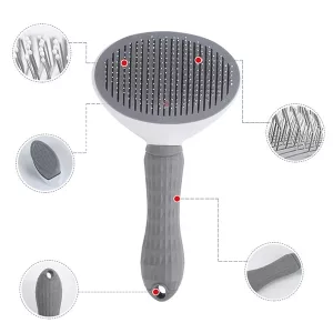 perie pentru câini, pieptene pentru câini, perie pentru îndepărtarea părului, perie auto-curățare pentru câini