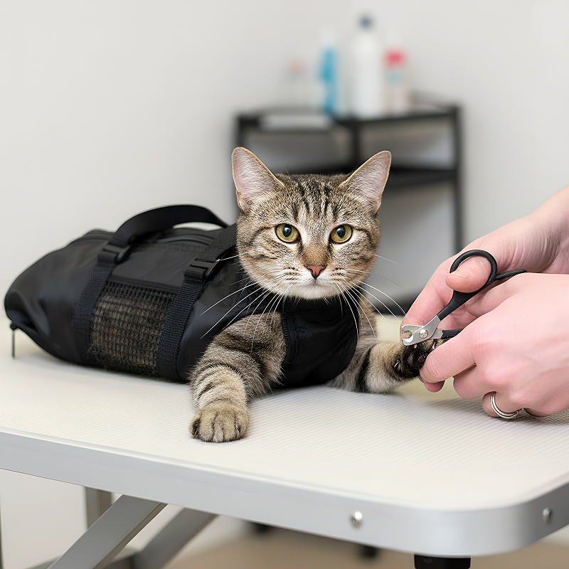 sac de îngrijire pentru pisici, sac de baie pentru pisici, sac de spălat pentru pisici, sac pentru baie pentru pisici, sac de reținere pentru pisici