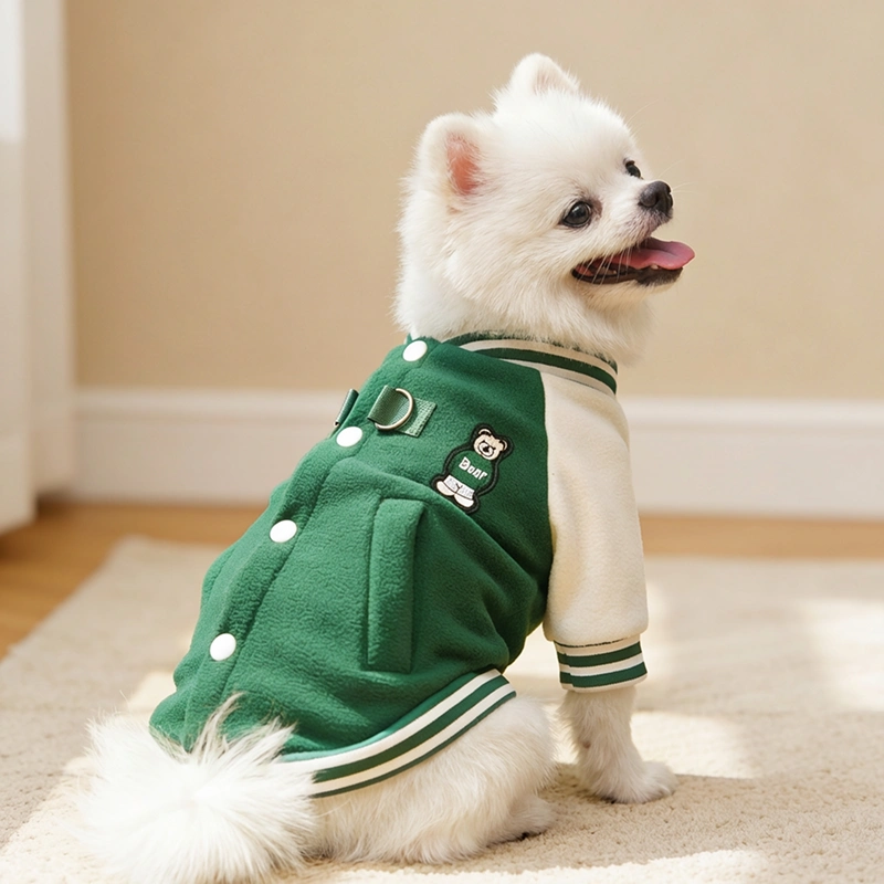 fleece dog jacket, button jacket for dogs, button up jacket, fleece button up jacket